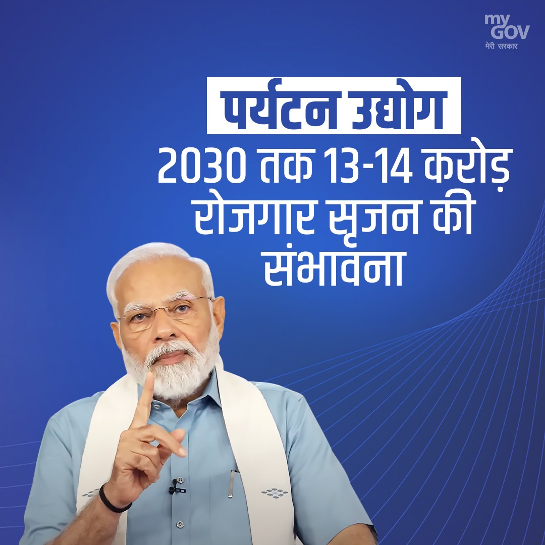 #पर्यटन उद्योग 2030 तक 13-14 करोड़ रोजगार सृजन की संभावना